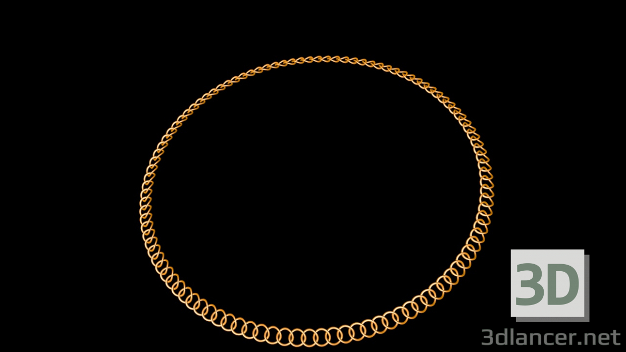 modèle 3D bijoux de chaîne - preview