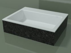 Countertop washbasin (01R131302, Nero Assoluto M03, L 60, P 48, H 16 cm)