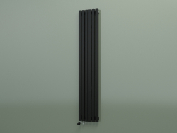 Radiatore verticale RETTA (6 sezioni 1800 mm 40x40, nero lucido)