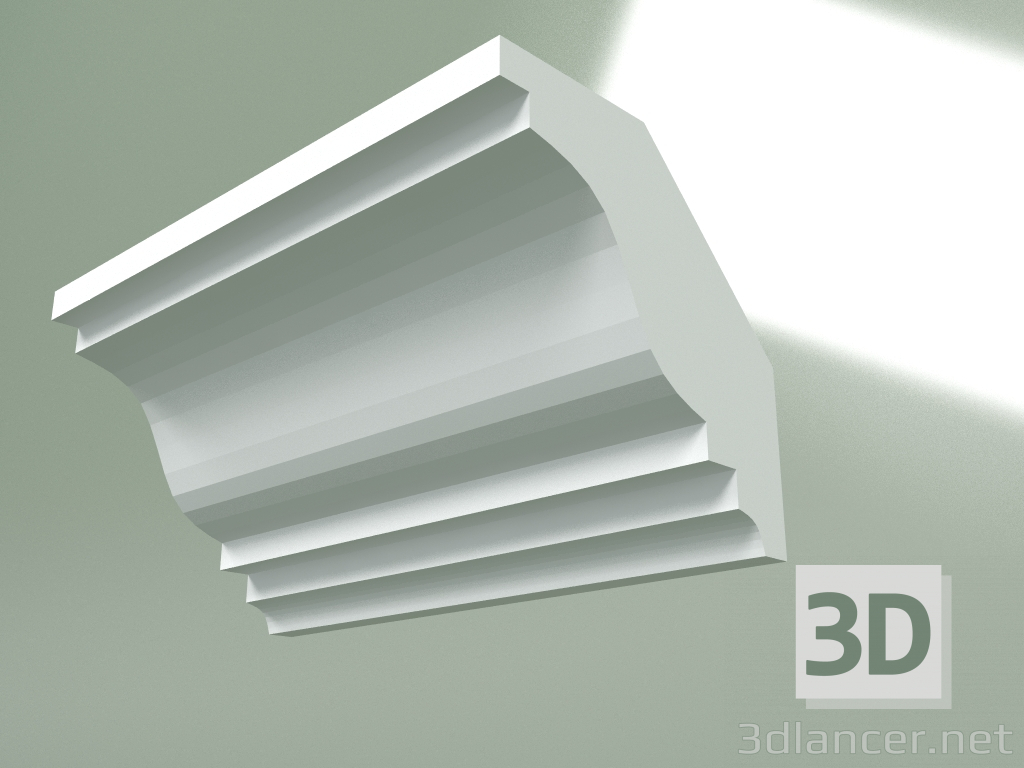 modello 3D Cornicione in gesso (zoccolo a soffitto) KT303 - anteprima