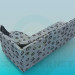 3D modeli Köşe kanepe yastık ile - önizleme