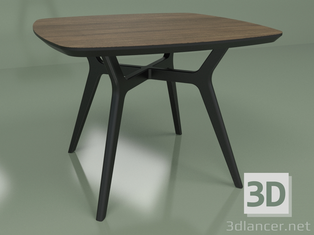 modello 3D Tavolo da pranzo Lars Walnut (nero, 1000x1000) - anteprima