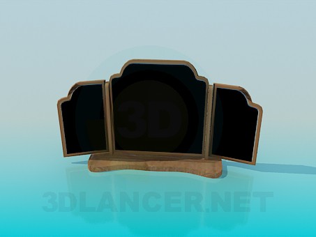 3d model Three-leaved mirror - preview