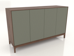 Meuble TV FARGO avec façades fraisées 1600x500x950 mm (olivier, chêne tabac, option 4)
