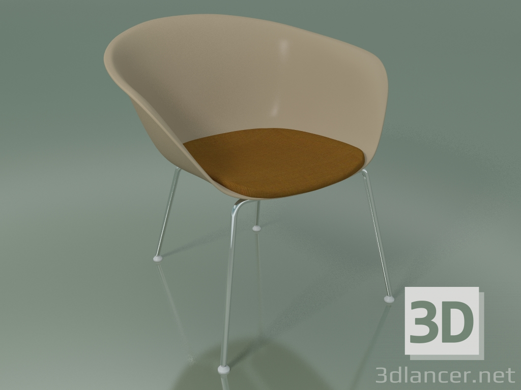 modèle 3D Chaise longue 4222 (4 pieds, avec coussin d'assise, PP0004) - preview
