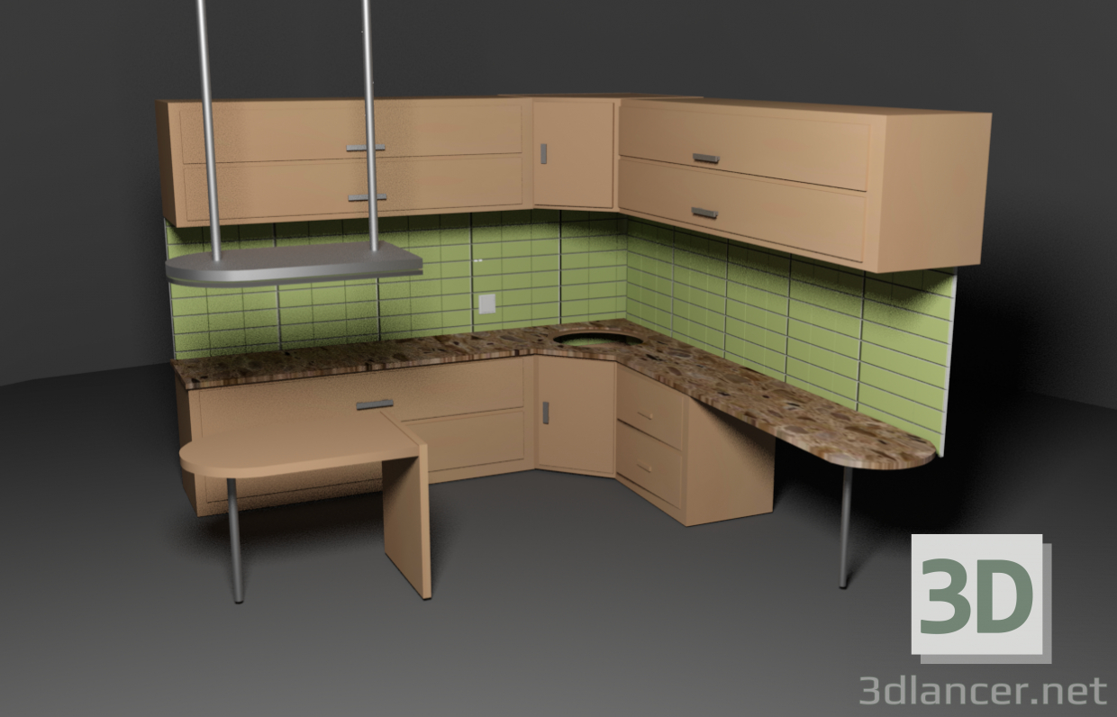 modello 3D di Cucina comprare - rendering