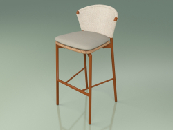 Bar stool 050 (Sand, Metal Rust, Teak)