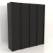 3d model Wardrobe MW 05 wood (2465x667x2818, wood black) - preview