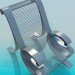 3d модель Металлическое кресло – превью