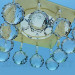 3d модель Дзеркальна люстра з величезними скляними кульками – превью