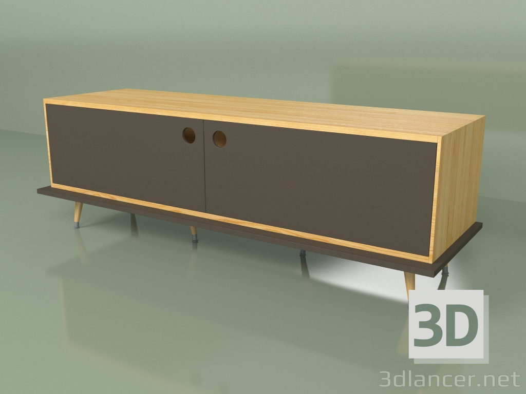 3D modeli Kabine Woodi (koyu kahverengi) - önizleme