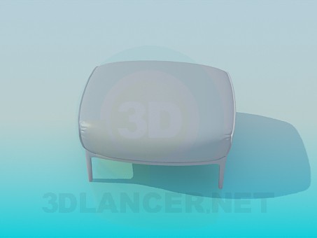 3d model Ottoman on legs - preview