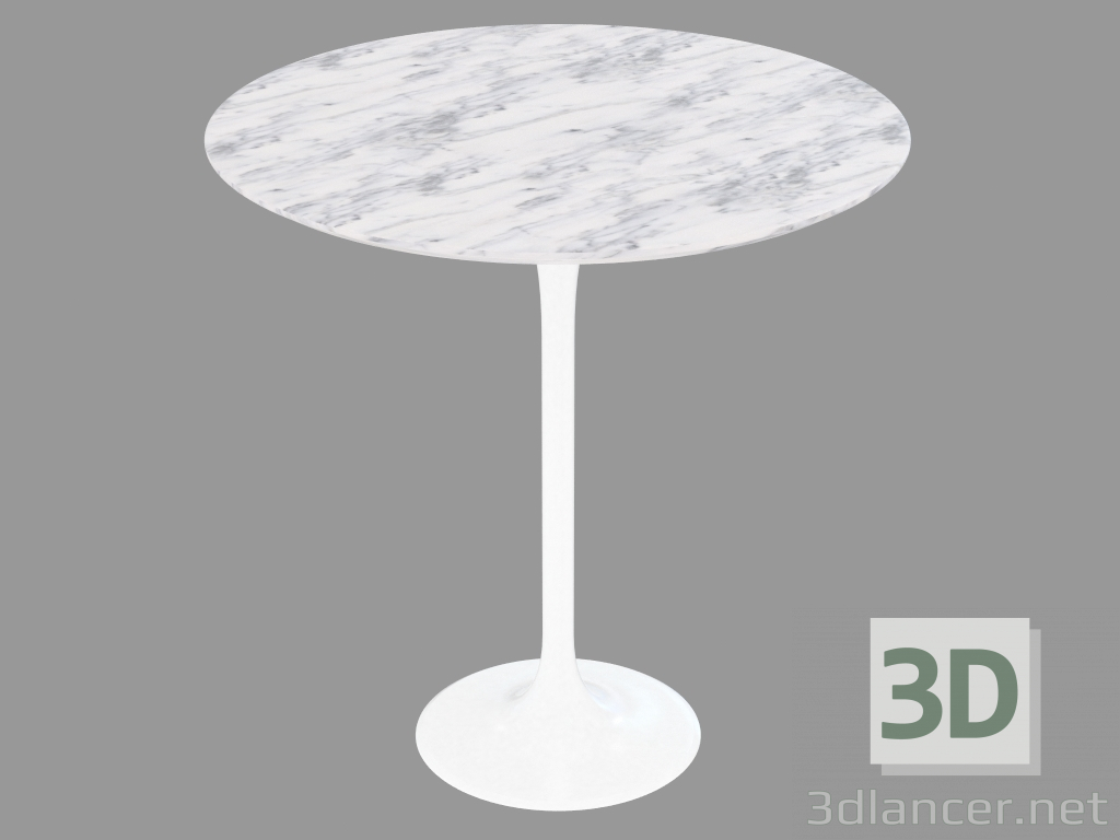 modello 3D Un tavolino con un tulipano piano in marmo - anteprima