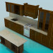 3D Modell Holzküche Satz - Vorschau