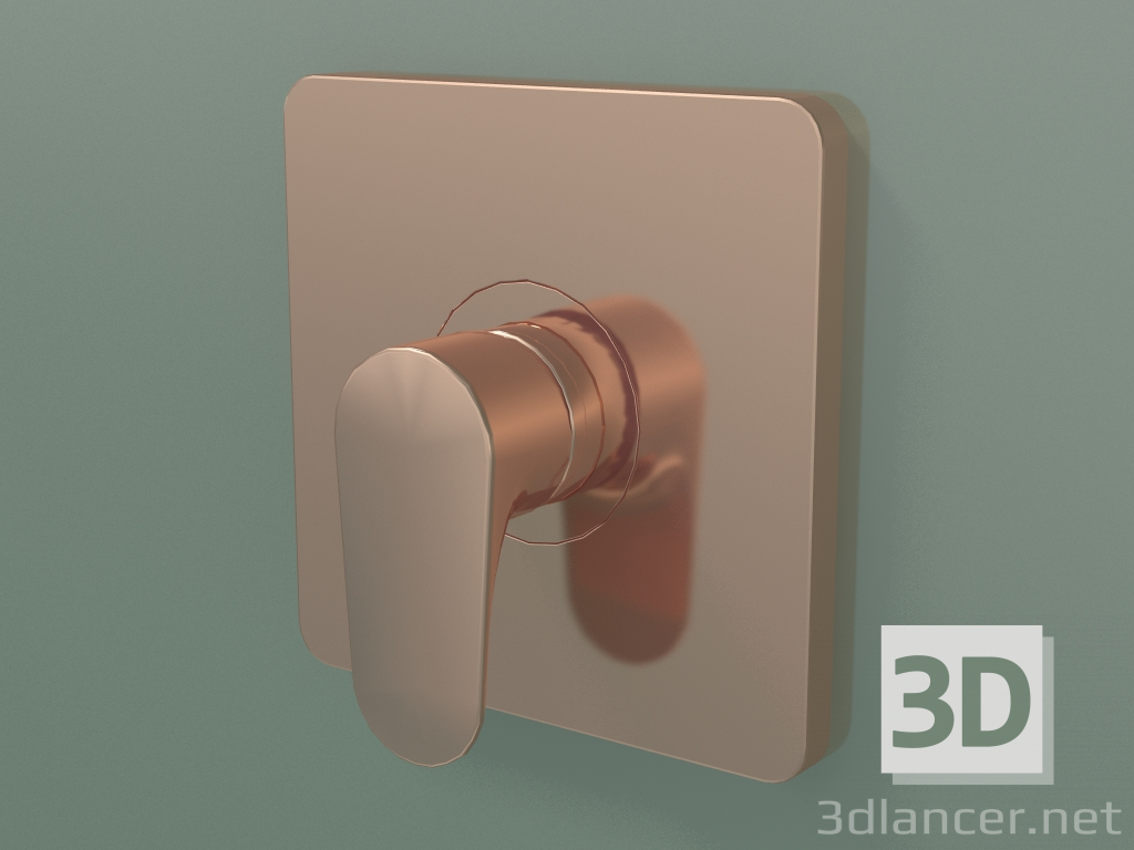 3d model Single lever shower mixer for concealed installation (34625300) - preview