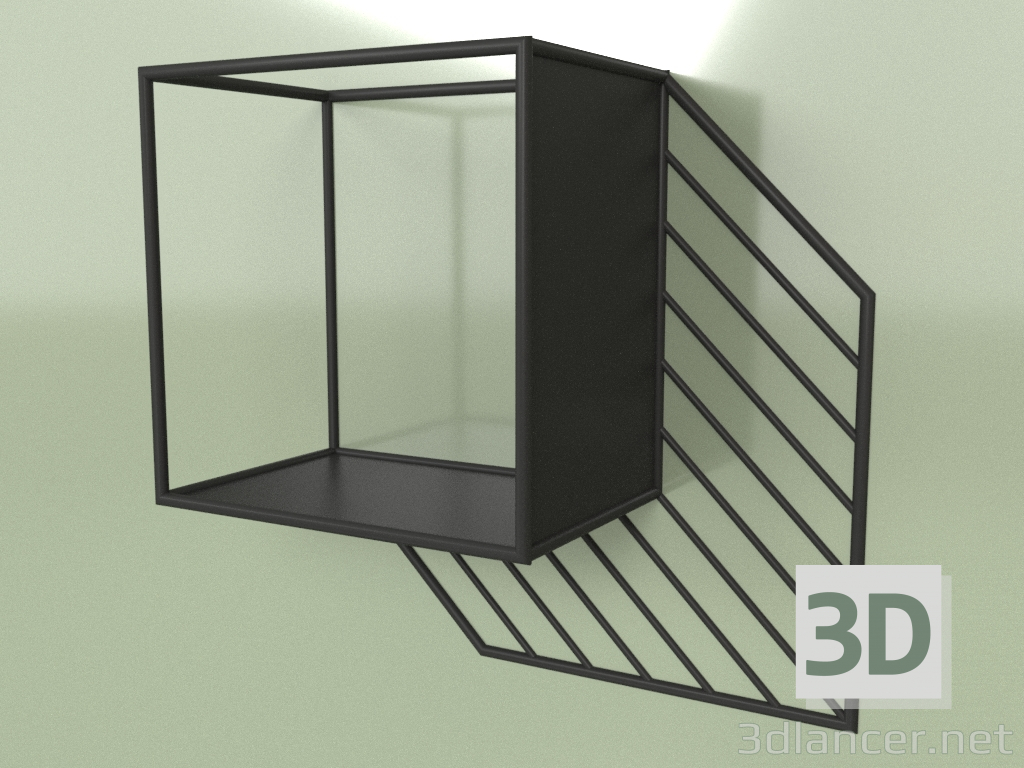 3D modeli Duvar rafı Güneşli (450x450x200) - önizleme