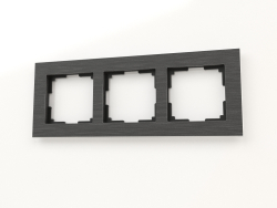 Frame for 3 posts (black aluminum)