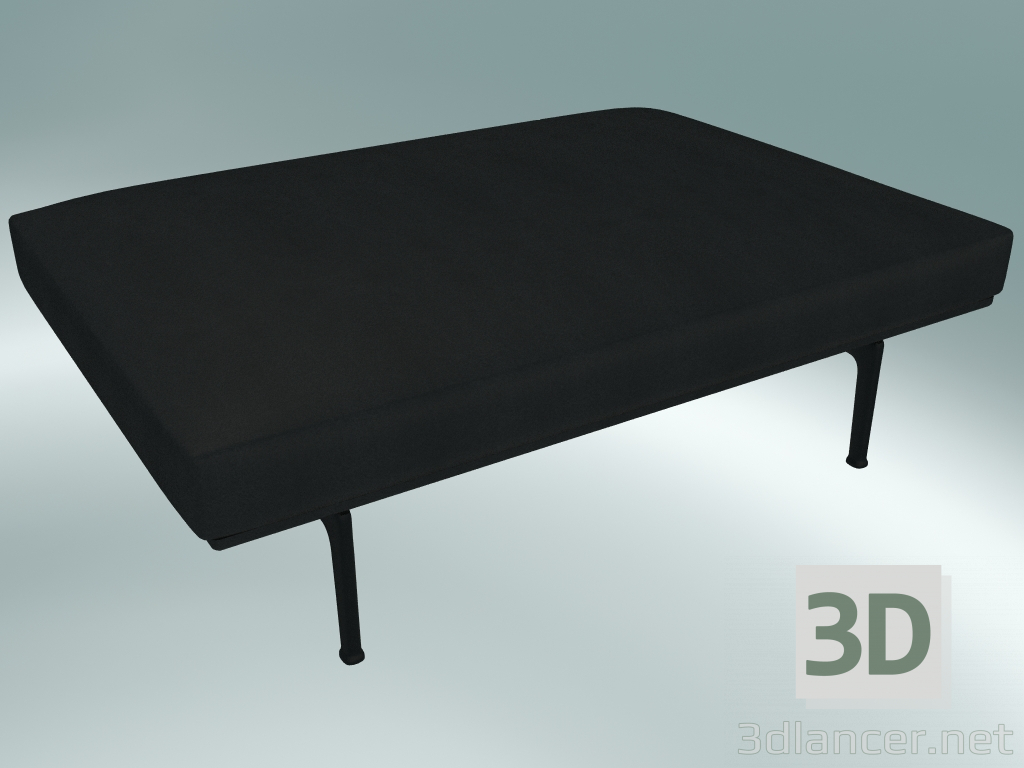 3D modeli Puf Anahat (Rafine Siyah Deri, Siyah) - önizleme