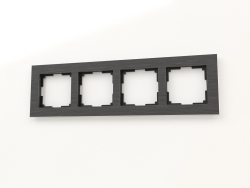 Rahmen für 4 Pfosten (schwarzes Aluminium)