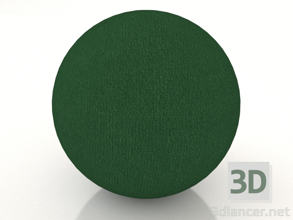 3D modeli Tabure Küresel Osmanlı (koyu yeşil) - önizleme