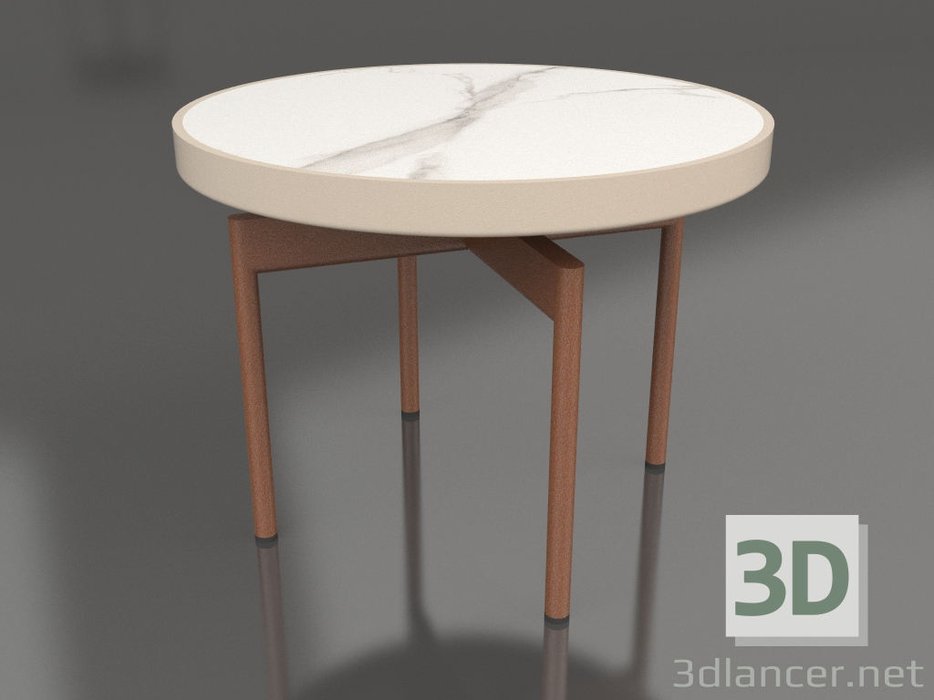3d модель Стіл журнальний круглий Ø60 (Sand, DEKTON Aura) – превью