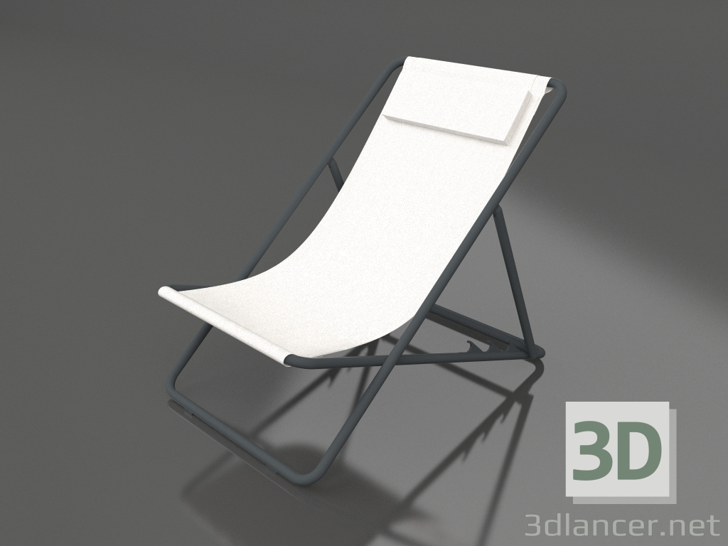 3D Modell Liegestuhl (Anthrazit) - Vorschau