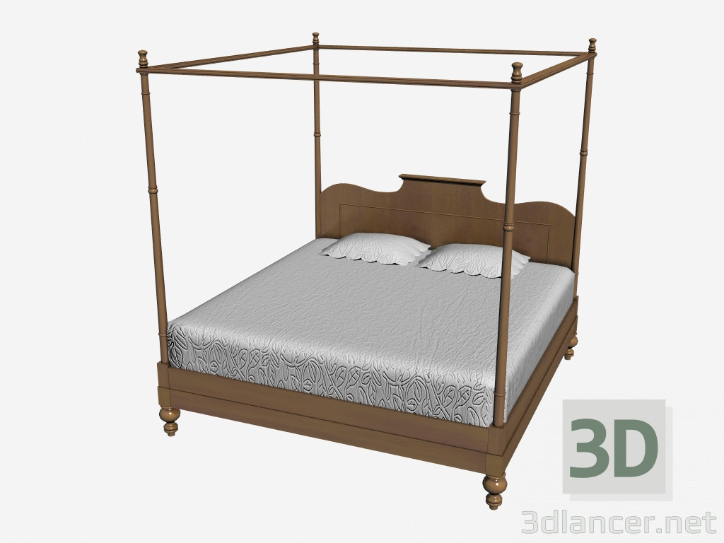 3d модель Ліжко з балдахіном 907K – превью
