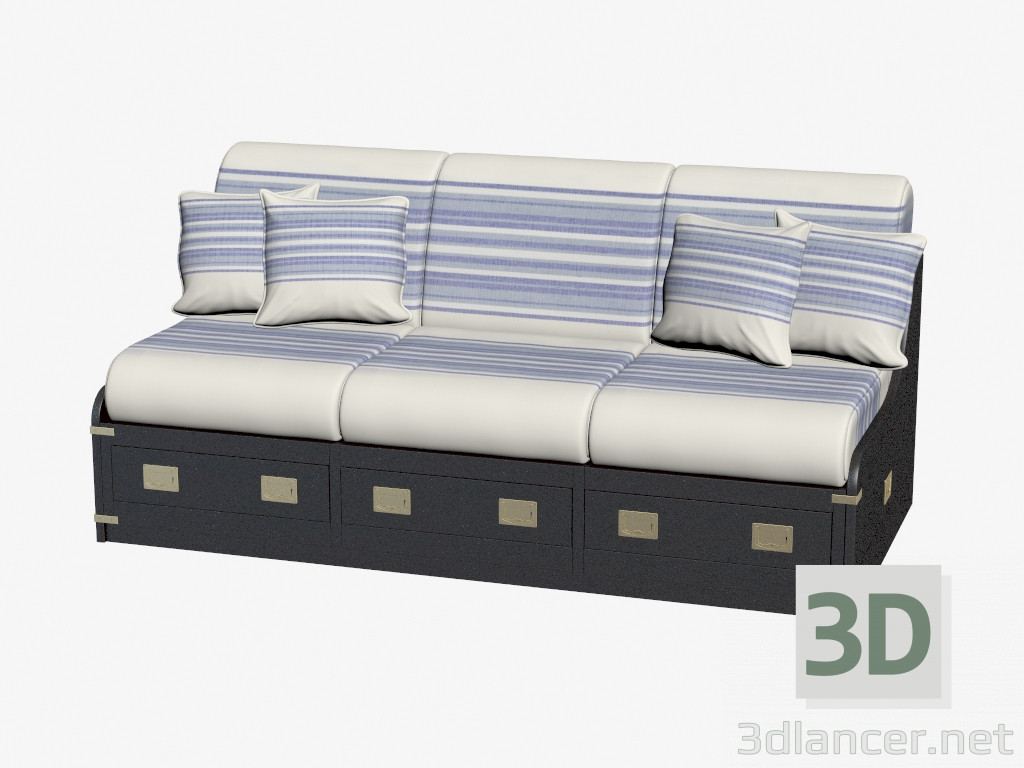 3D Modell Sofa im nautischen Stil (Nr. 1032) - Vorschau
