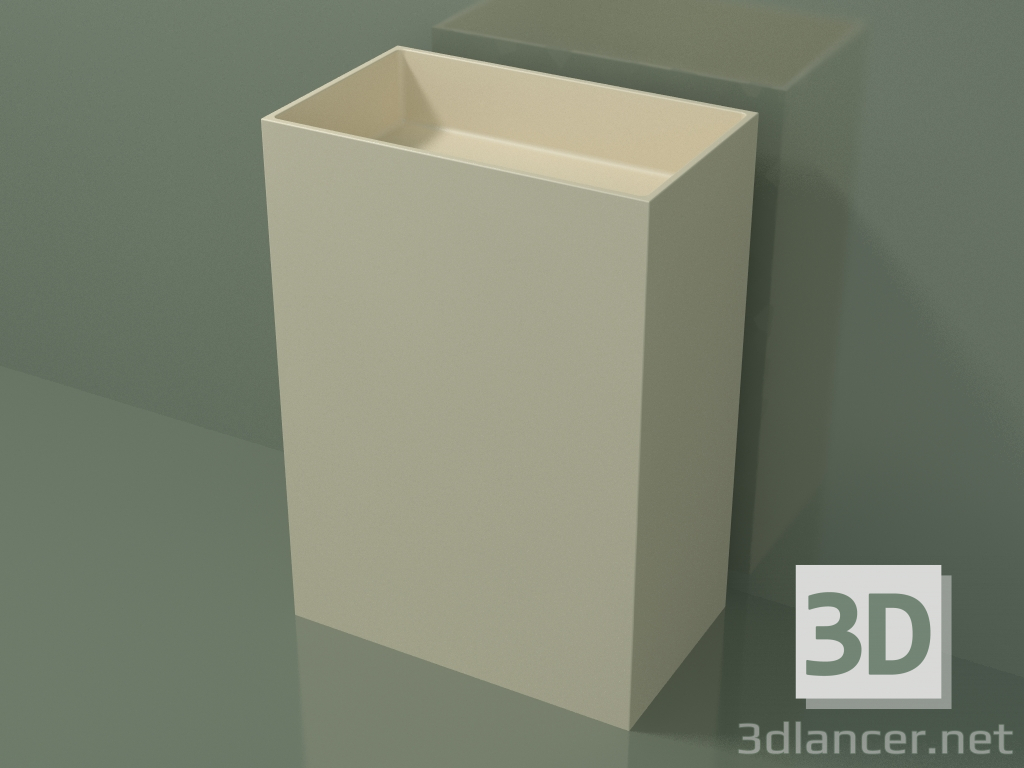 modèle 3D Lavabo sur pied (03UN36101, Bone C39, L 60, P 36, H 85 cm) - preview