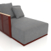 modello 3D Modulo divano sezione 2 sinistra (Rosso vino) - anteprima
