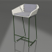 3D Modell Halbbarstuhl mit Rückenlehne (Flaschengrün) - Vorschau