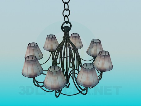 3d model Chandelier in 8 shades - preview