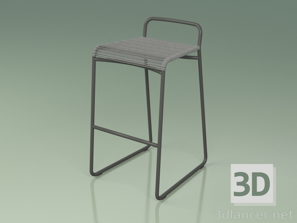 modello 3D Sedia bar 350 (Metallo Fumo) - anteprima