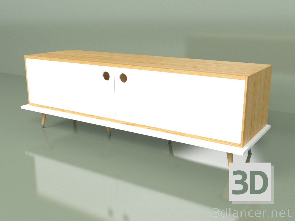 modèle 3D Armoire Woodi (blanc) - preview