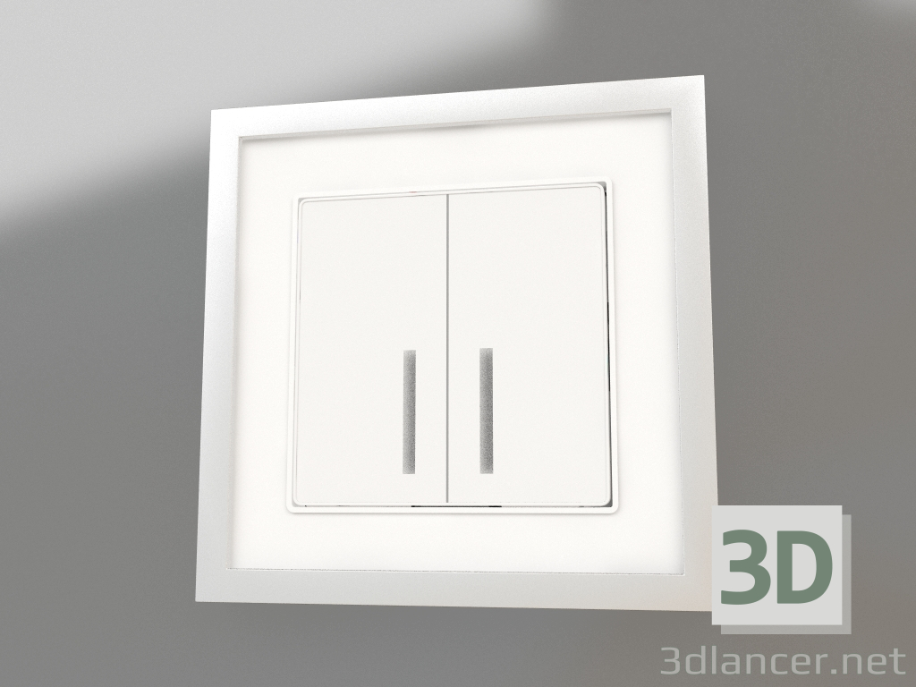 3d model Frame for 1 post Baguette (white-silver) - preview
