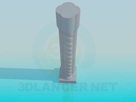 3d model Columna para rieles - vista previa