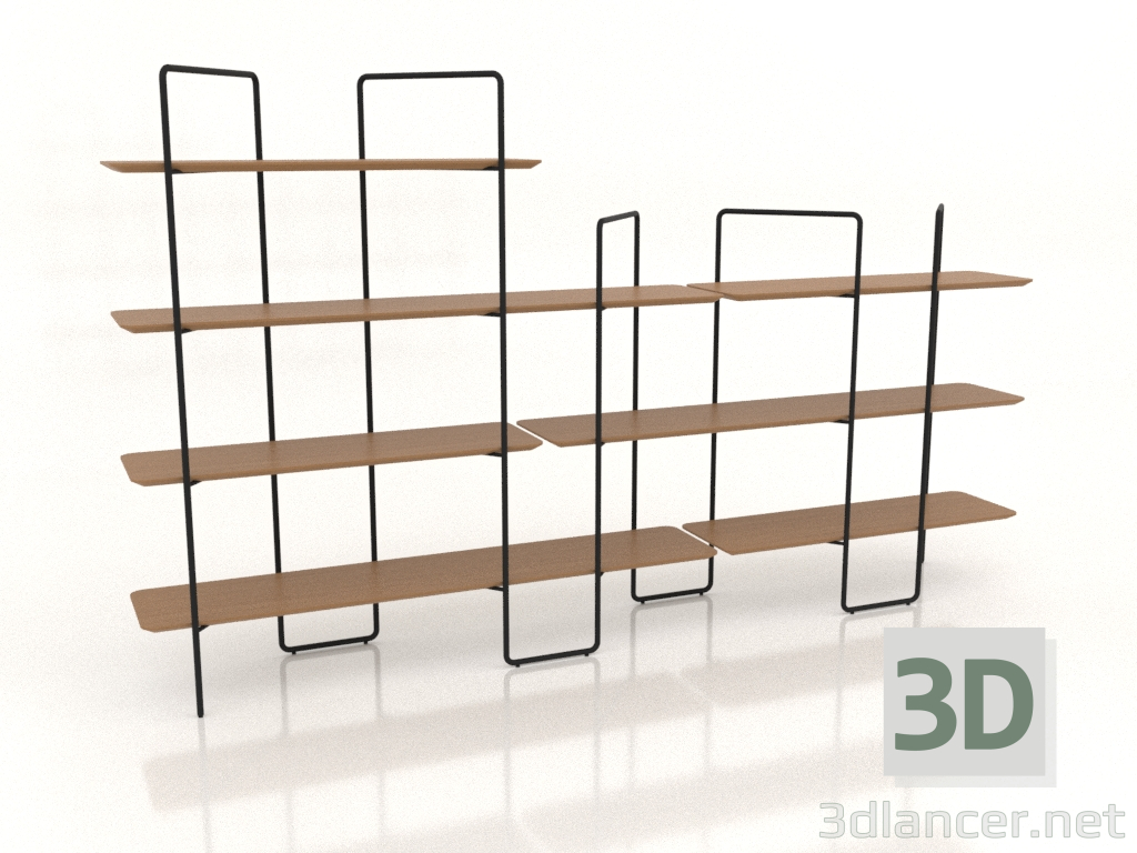 3D modeli Modüler raf (bileşim 6 (05+03+U)) - önizleme