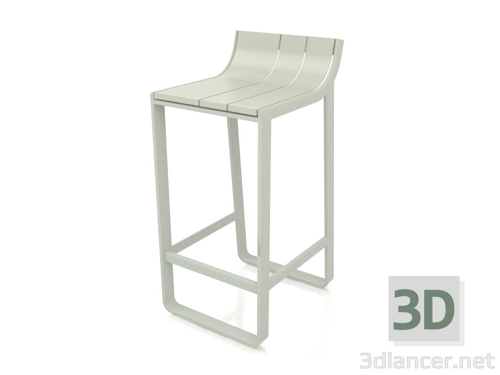 3d model Semi-bar stool (Cement gray) - preview