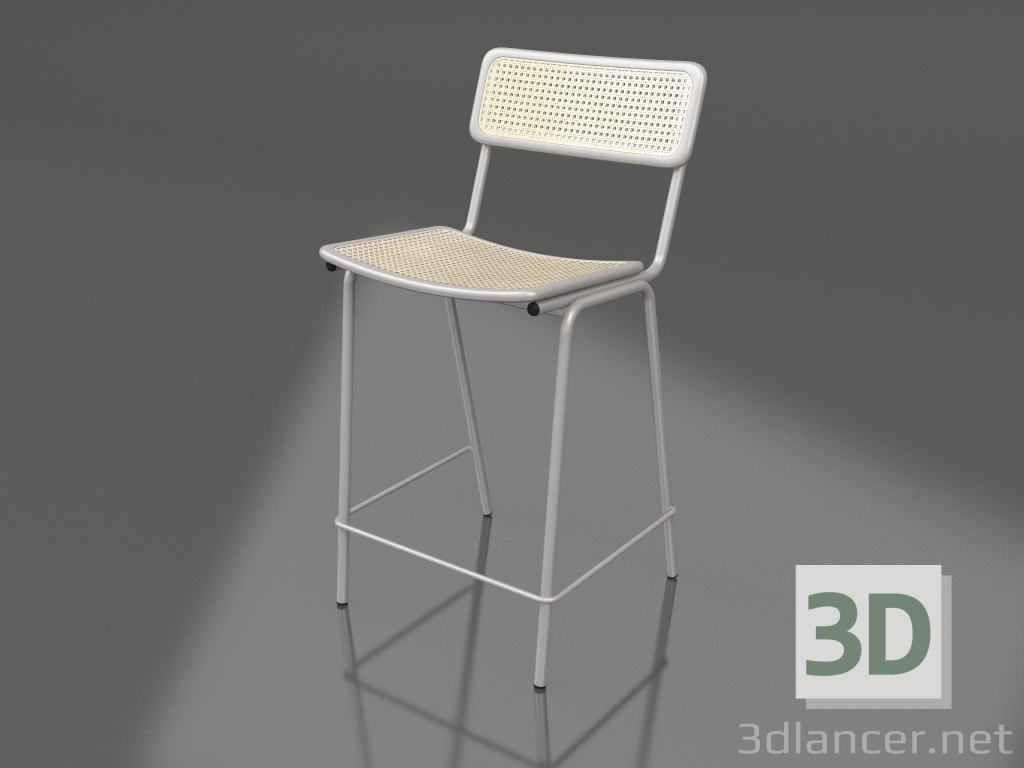 3D modeli Jort Yarım Bar Sandalyesi 66,5 cm (Doğal-Gri) - önizleme