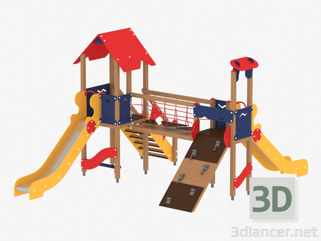 3d model Children's play complex (1206) - preview