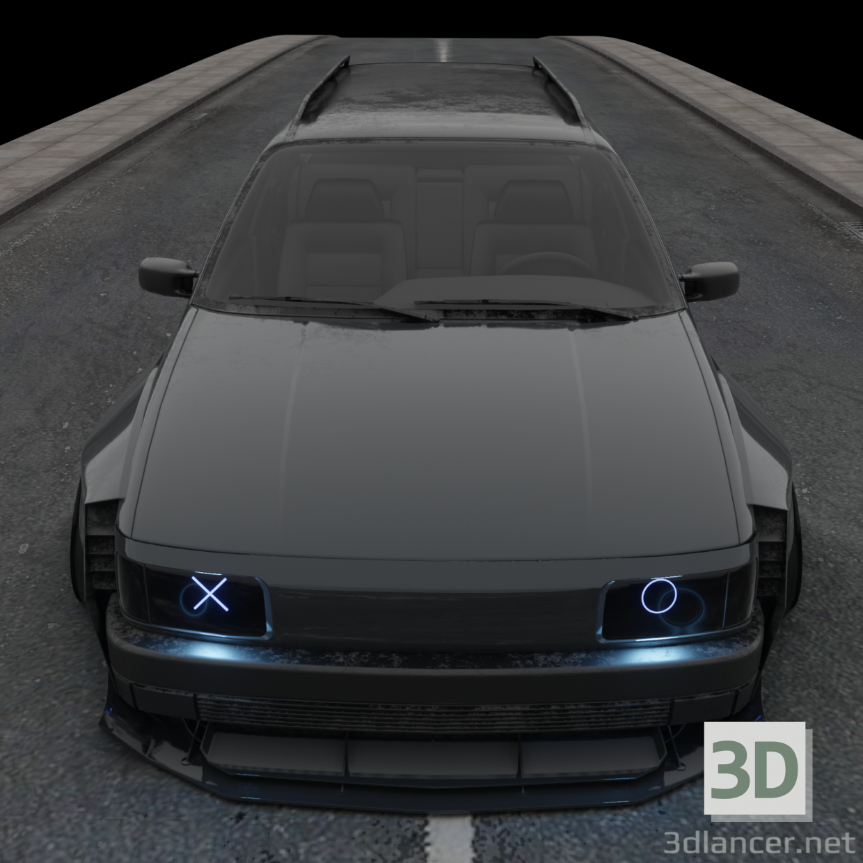 3D tuning passat b4 araba modeli satın - render