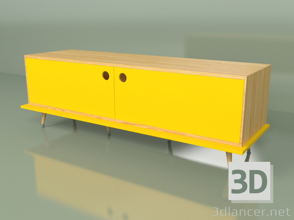 modèle 3D Curbstone Woodi (jaune-moutarde) - preview