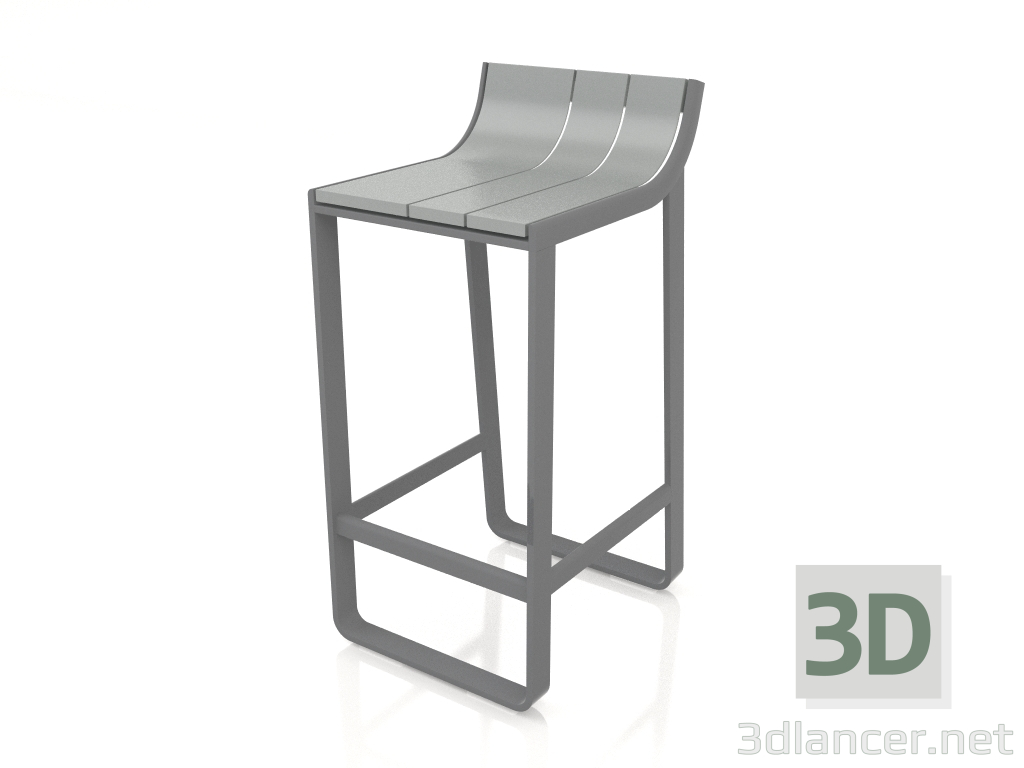 3d model Semi-bar stool (Anthracite) - preview