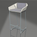 3d model Semi-bar chair with back (Blue gray) - preview
