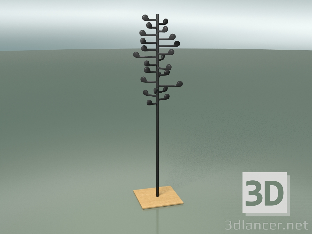 modello 3D Hanger floor 24 ferri da maglia 4004 (rovere naturale) - anteprima