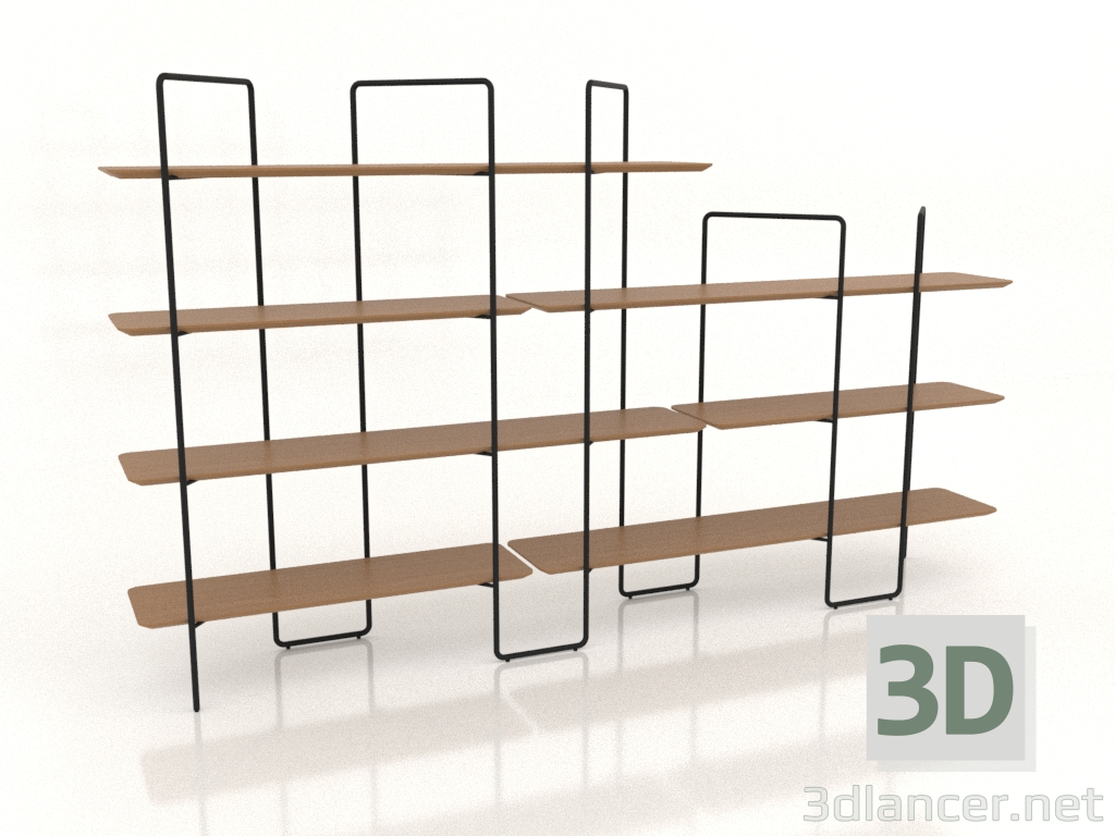 3D Modell Modulares Rack (Zusammensetzung 8 (06+02+U)) - Vorschau