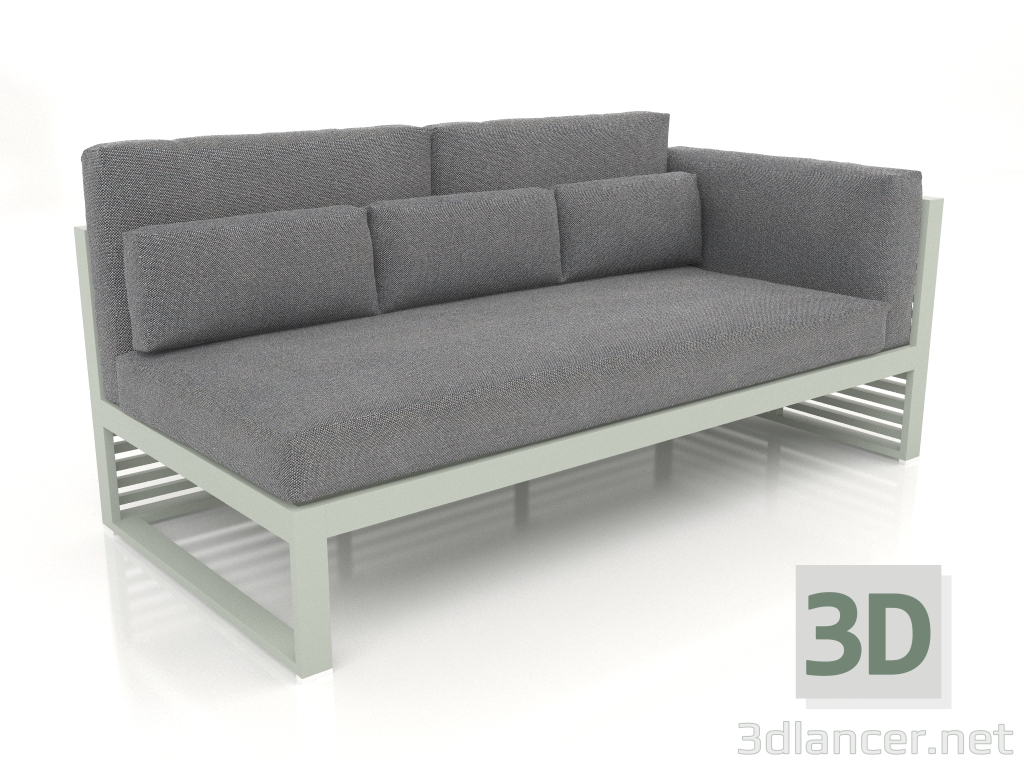 3D modeli Modüler kanepe, bölüm 1 sağ, yüksek arkalık (Çimento grisi) - önizleme