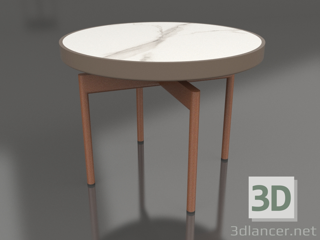 modello 3D Tavolino rotondo Ø60 (Bronzo, DEKTON Aura) - anteprima