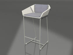 Полубарный стул со спинкой (Cement grey)
