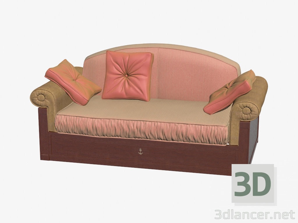 3D Modell Sofa im nautischen Stil (Nr. 1039) - Vorschau